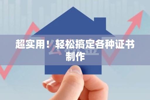 分宜超实用！轻松搞定各种证书制作
